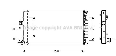 AVA QUALITY COOLING Радиатор, охлаждение двигателя FT2211